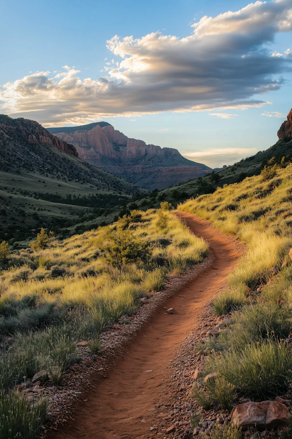 Serene Landscape with Winding Path