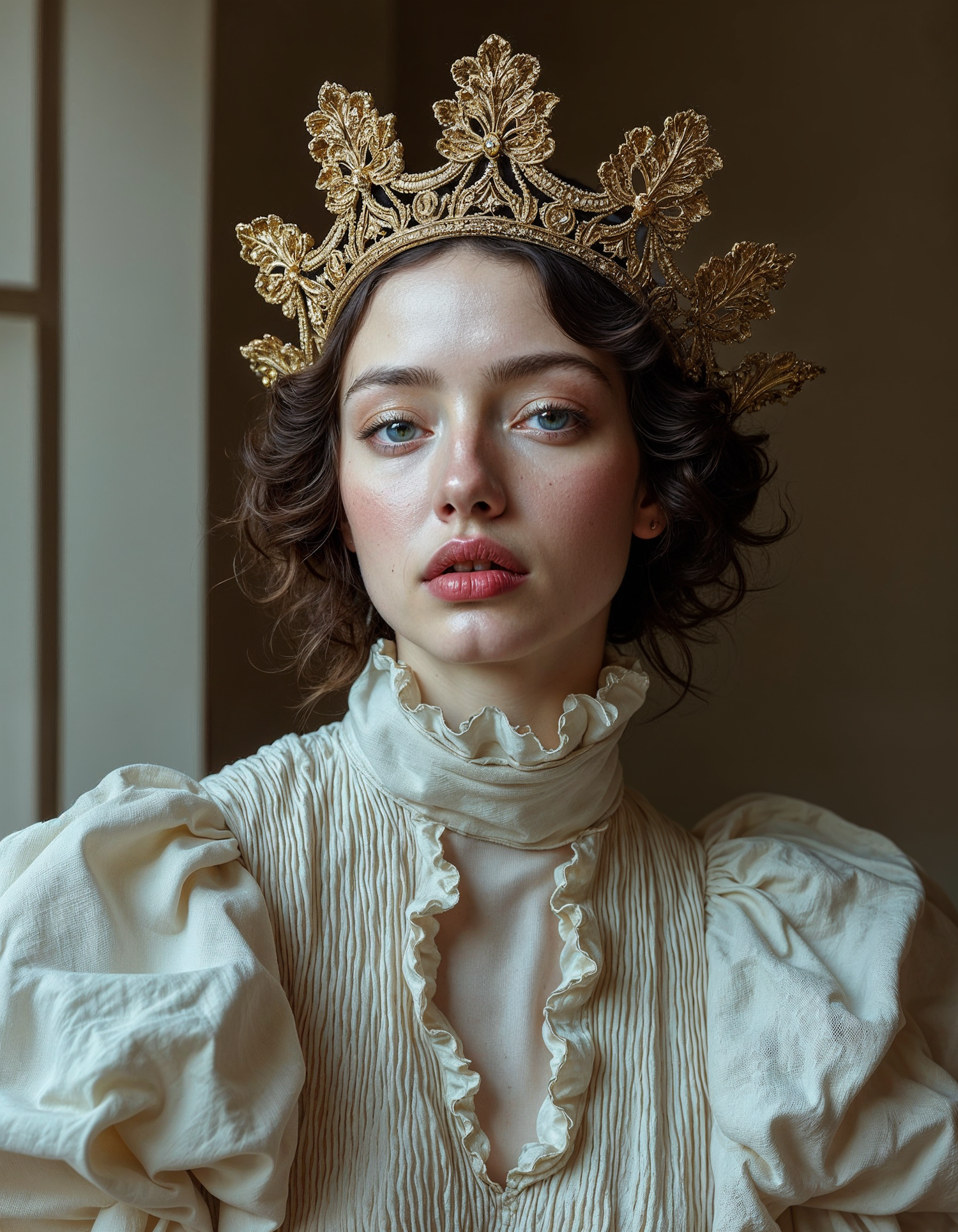 Portrait of a Young Woman with Crown