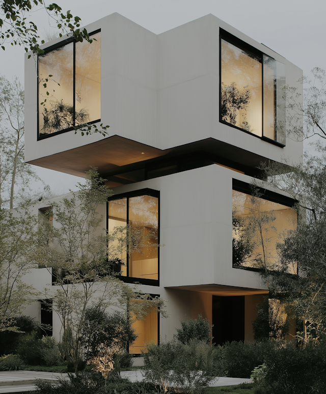 Modern Architectural Structure with Geometric Design