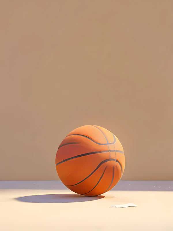 Minimalist Basketball Scene
