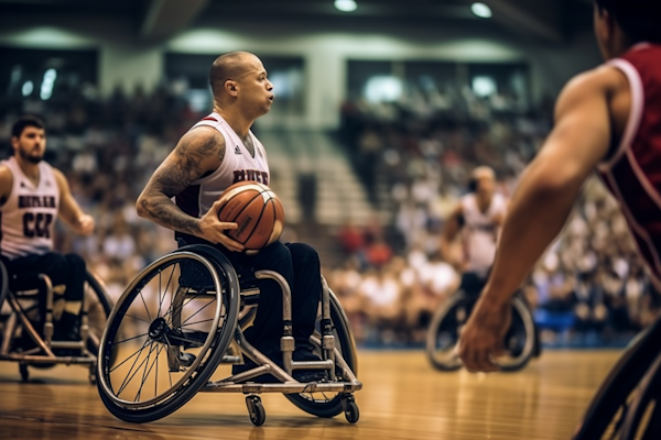 Focus and Determination in Wheelchair Basketball