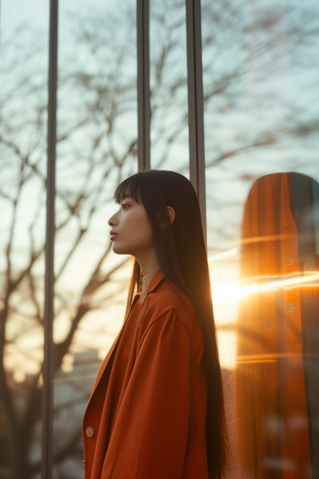 Contemplative Woman by the Window