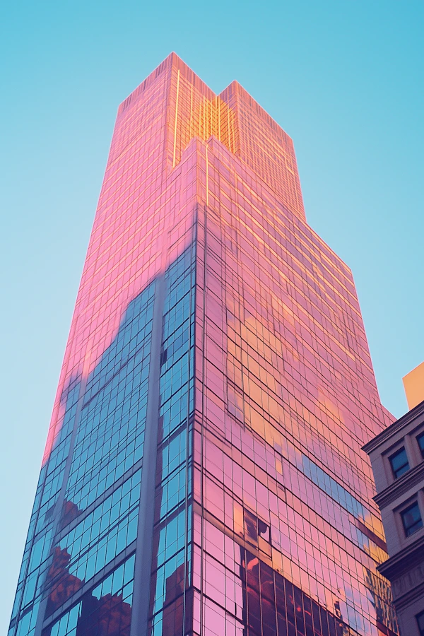 Modern Skyscraper at Sunset