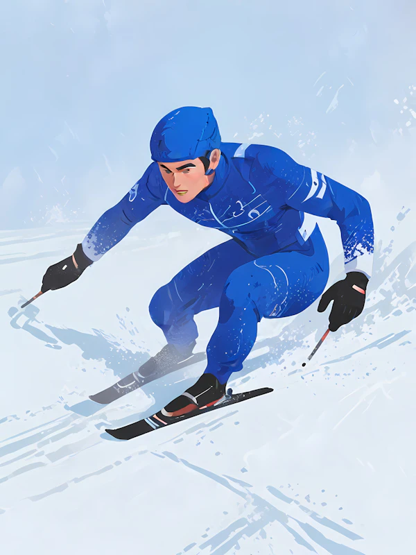 Skier in Action