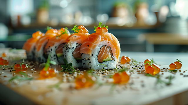 Elegant Sushi Arrangement