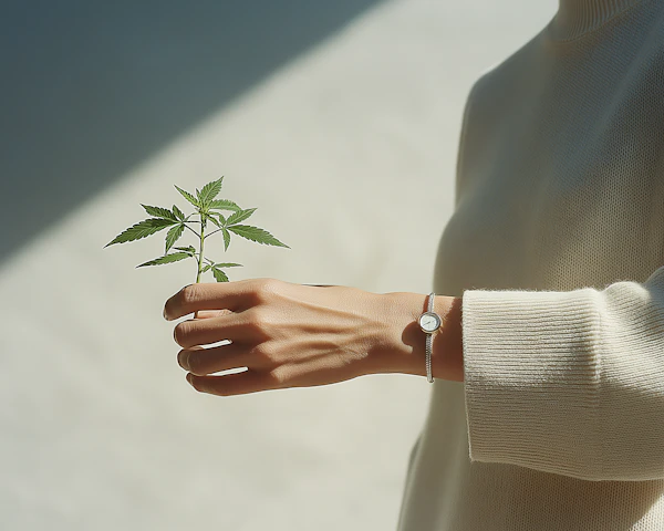 Hand Holding Green Plant