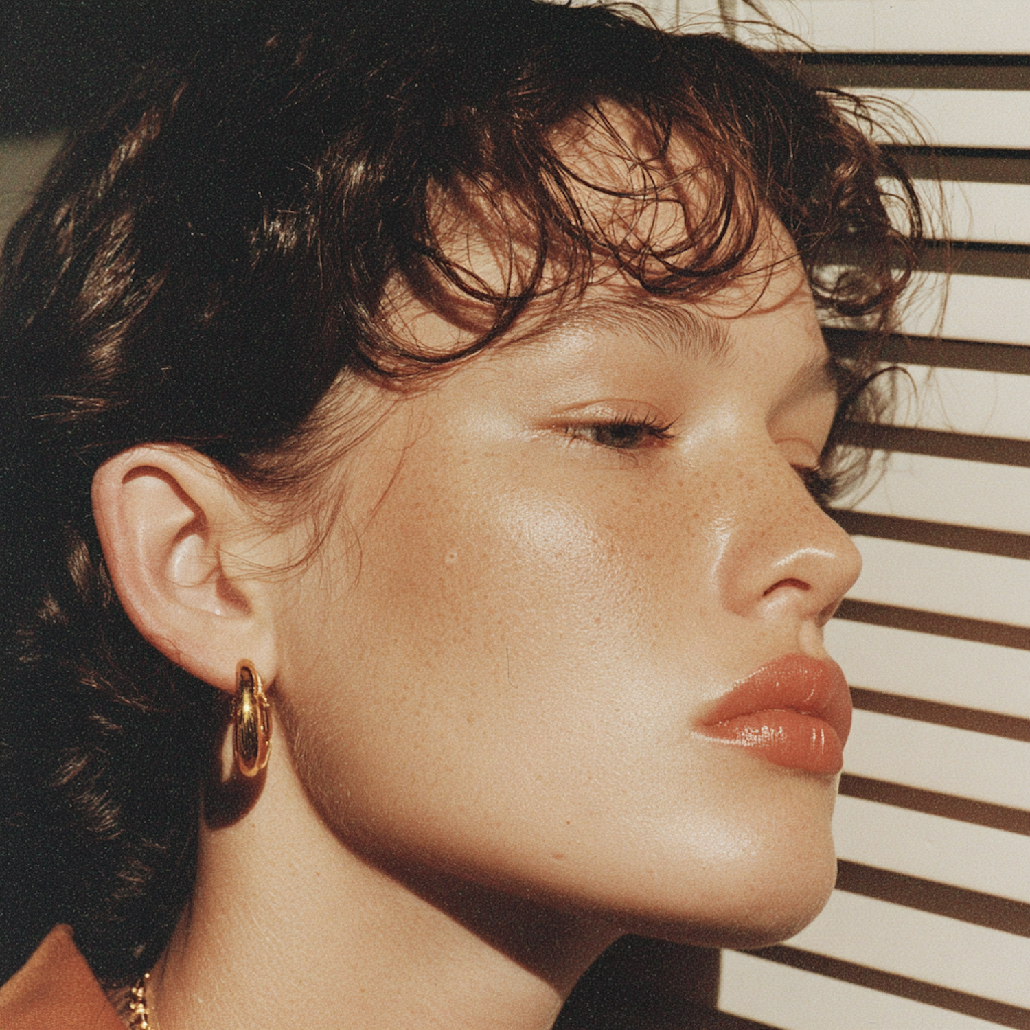 Freckled Profile Portrait