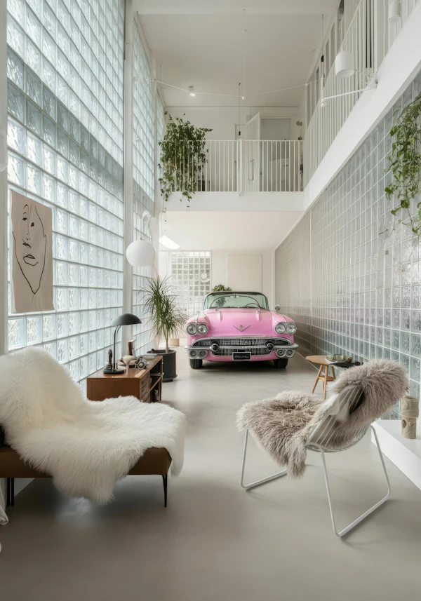 Stylish Interior with Car