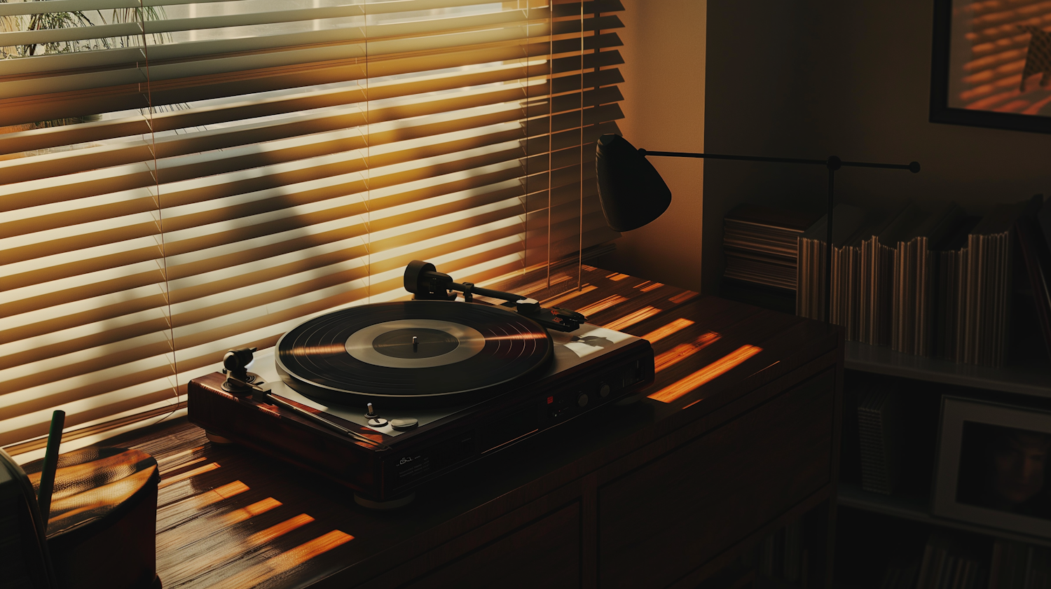 Cozy Vinyl Record Player Interior