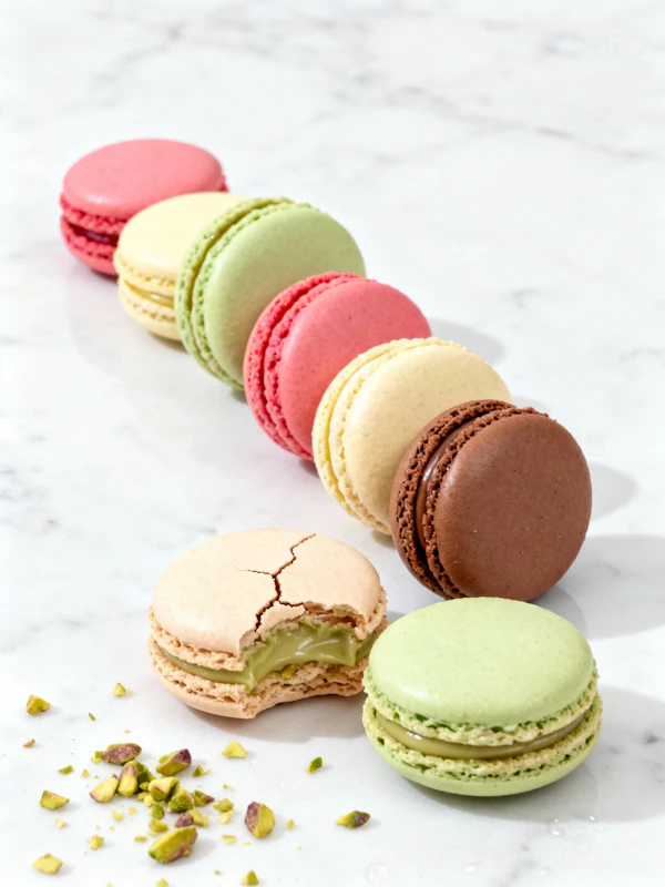 Colorful Macarons Display