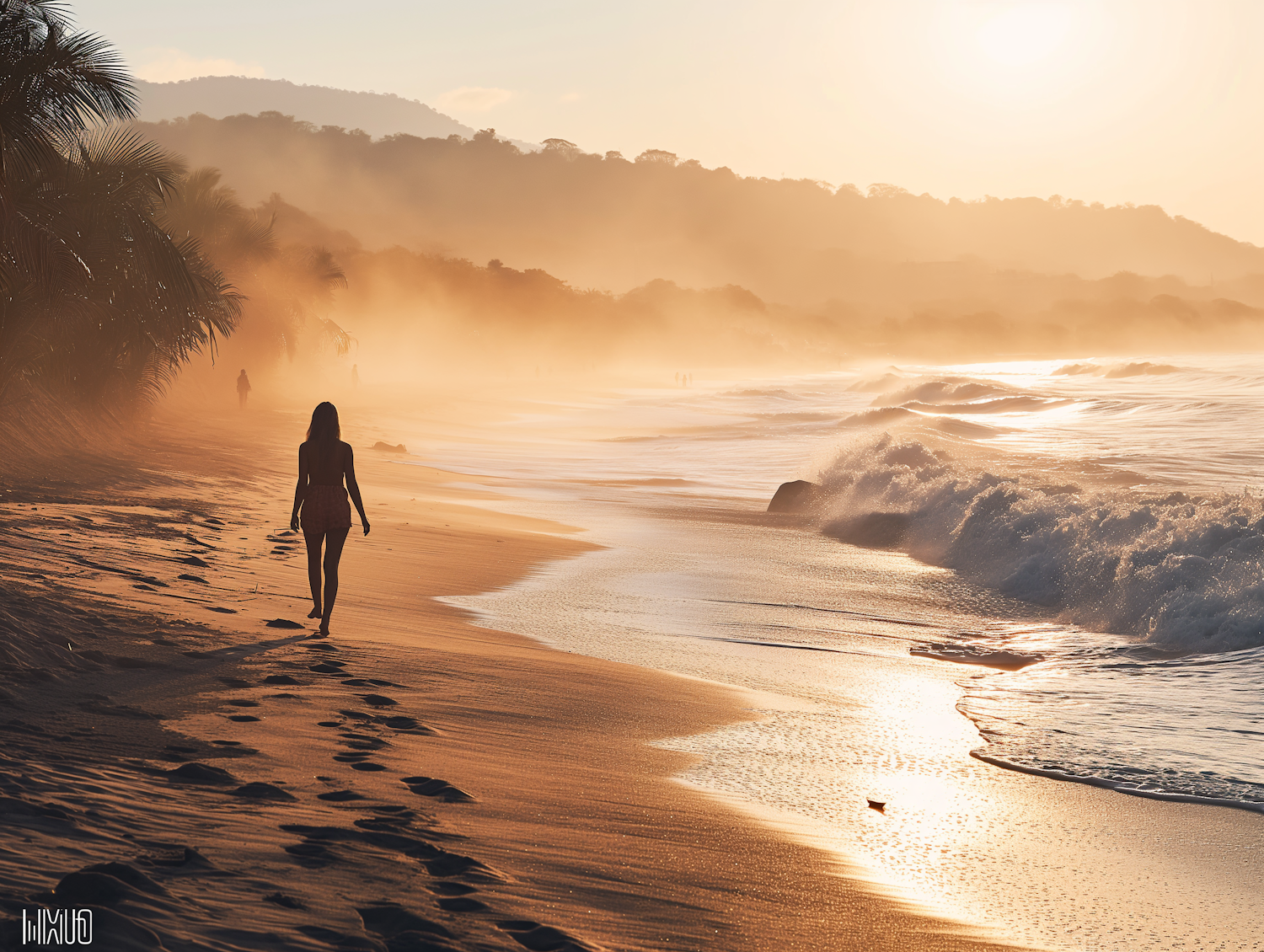 Tranquil Dawn: Solitude on the Shoreline