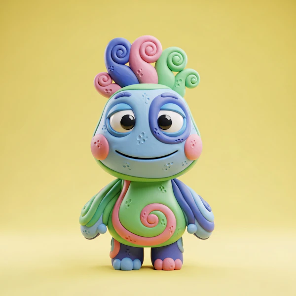 Whimsical Clay Character