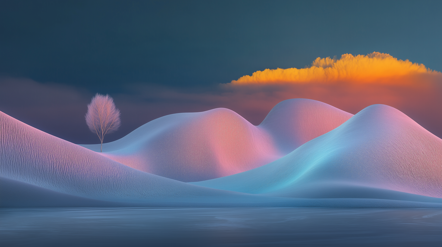 Serene Desert Landscape at Twilight