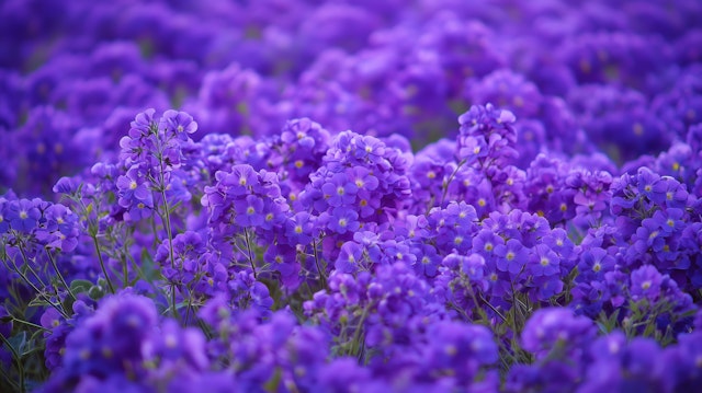 Vibrant Purple Flower Field