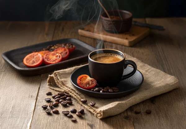Coffee and Tomato Display