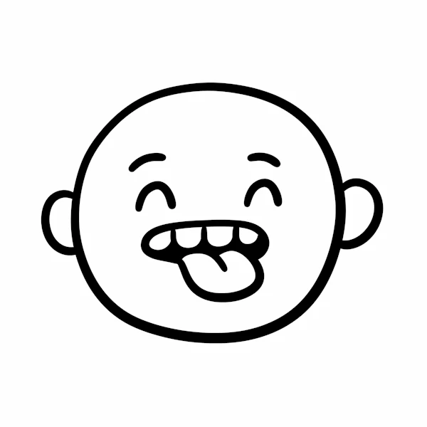 Playful Cartoon Face