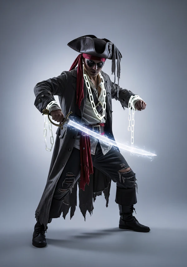 Pirate with Glowing Sword