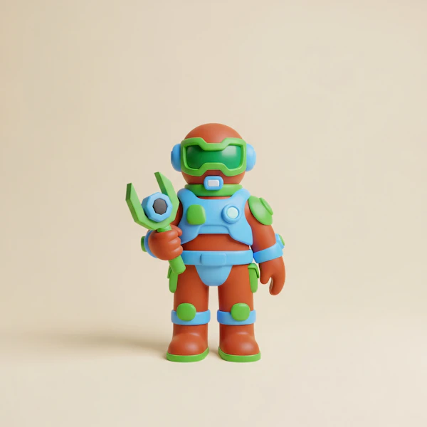 Futuristic Toy Figure