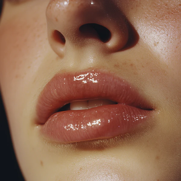 Glossy Lips Close-Up