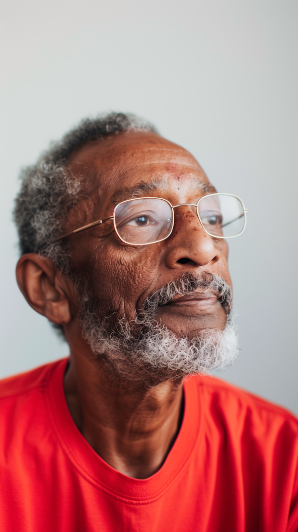 Thoughtful Elderly Man Portrait