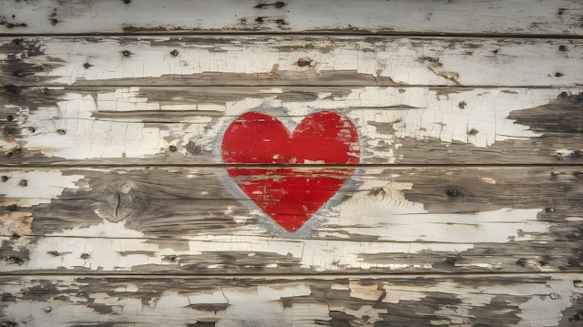 Weathered Wooden Heart