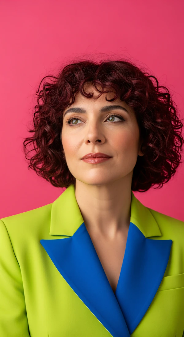 Vivid Portrait on Pink
