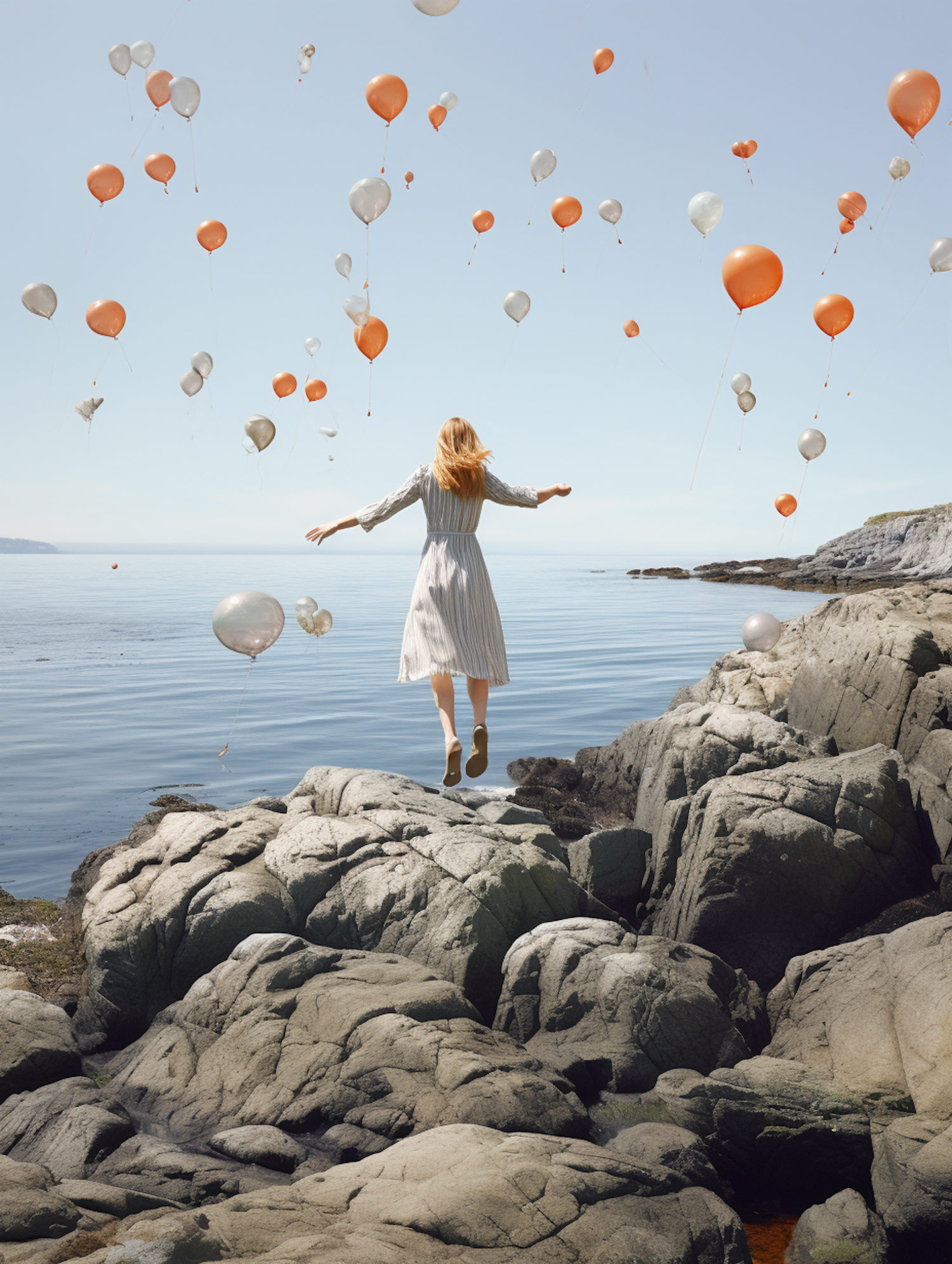 Leap of Joy over the Coastal Horizon