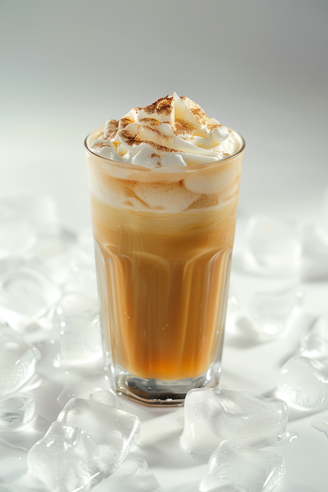 Layered Iced Coffee with Whipped Cream