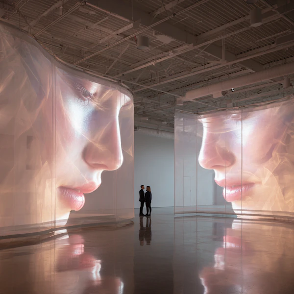 Modern Art Gallery Scene