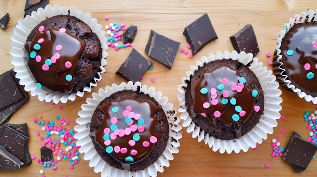 Chocolate Cupcakes with Sprinkles