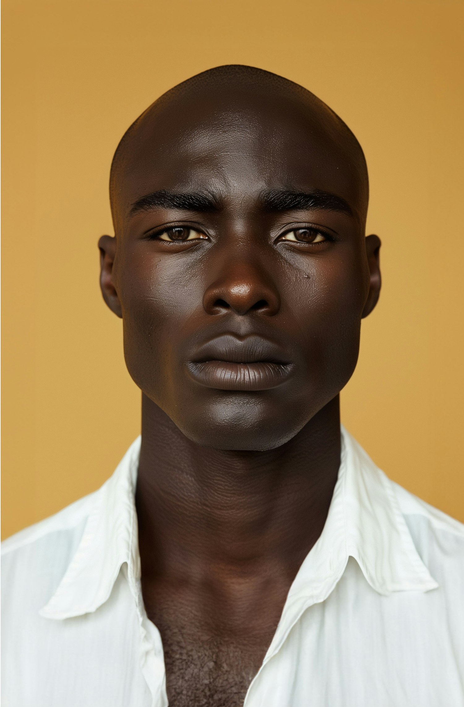 Portrait of a Black man with Intense Expression