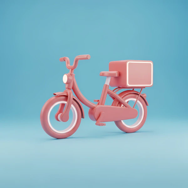 Stylized Pink Bicycle
