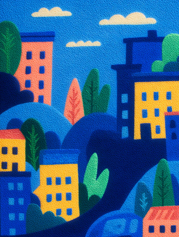 Colorful Cityscape Art