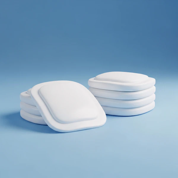 Stacked White Objects