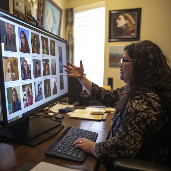 Professional Woman on Video Call