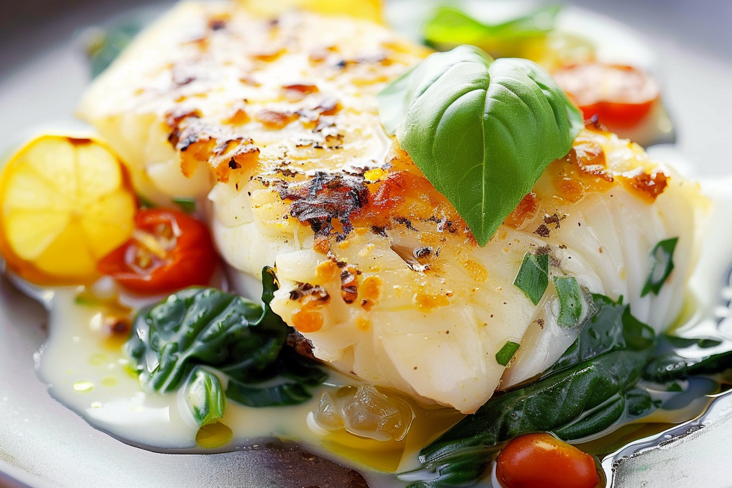 Gourmet Grilled Fish Dish