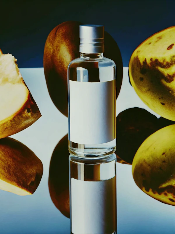 Glass Bottle & Fruits