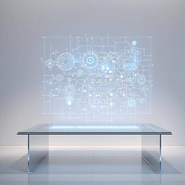 Futuristic Glass Table