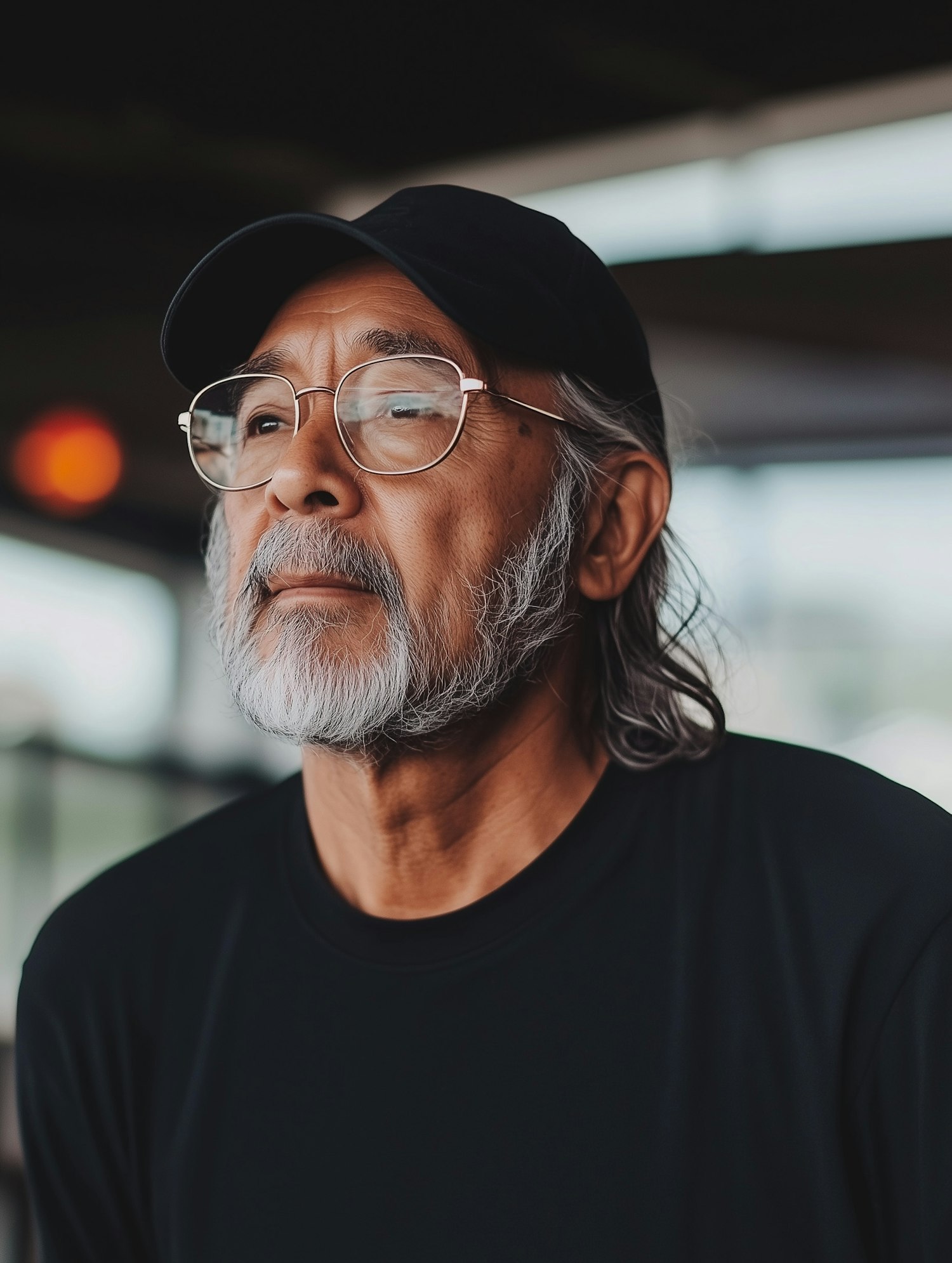 Contemplative Portrait of Middle-Aged Man