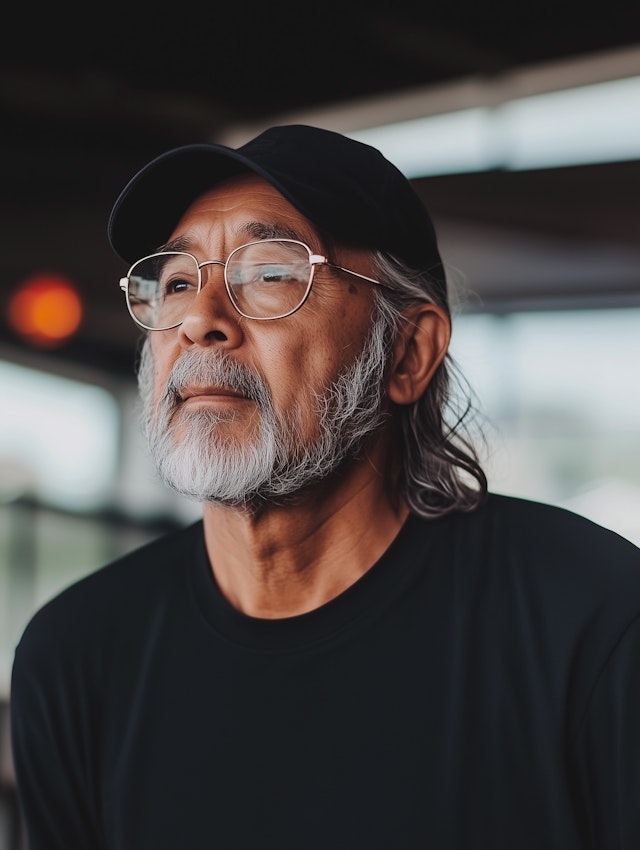 Contemplative Portrait of Middle-Aged Man