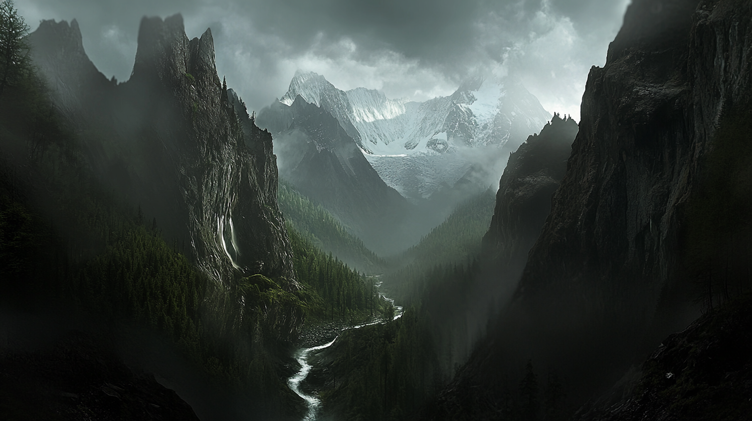 Dramatic Mountain Landscape