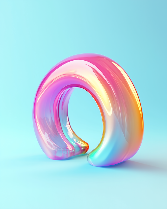 Glossy 3D Torus Art