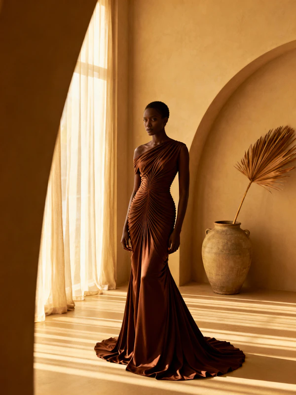 Elegant Woman in Gown