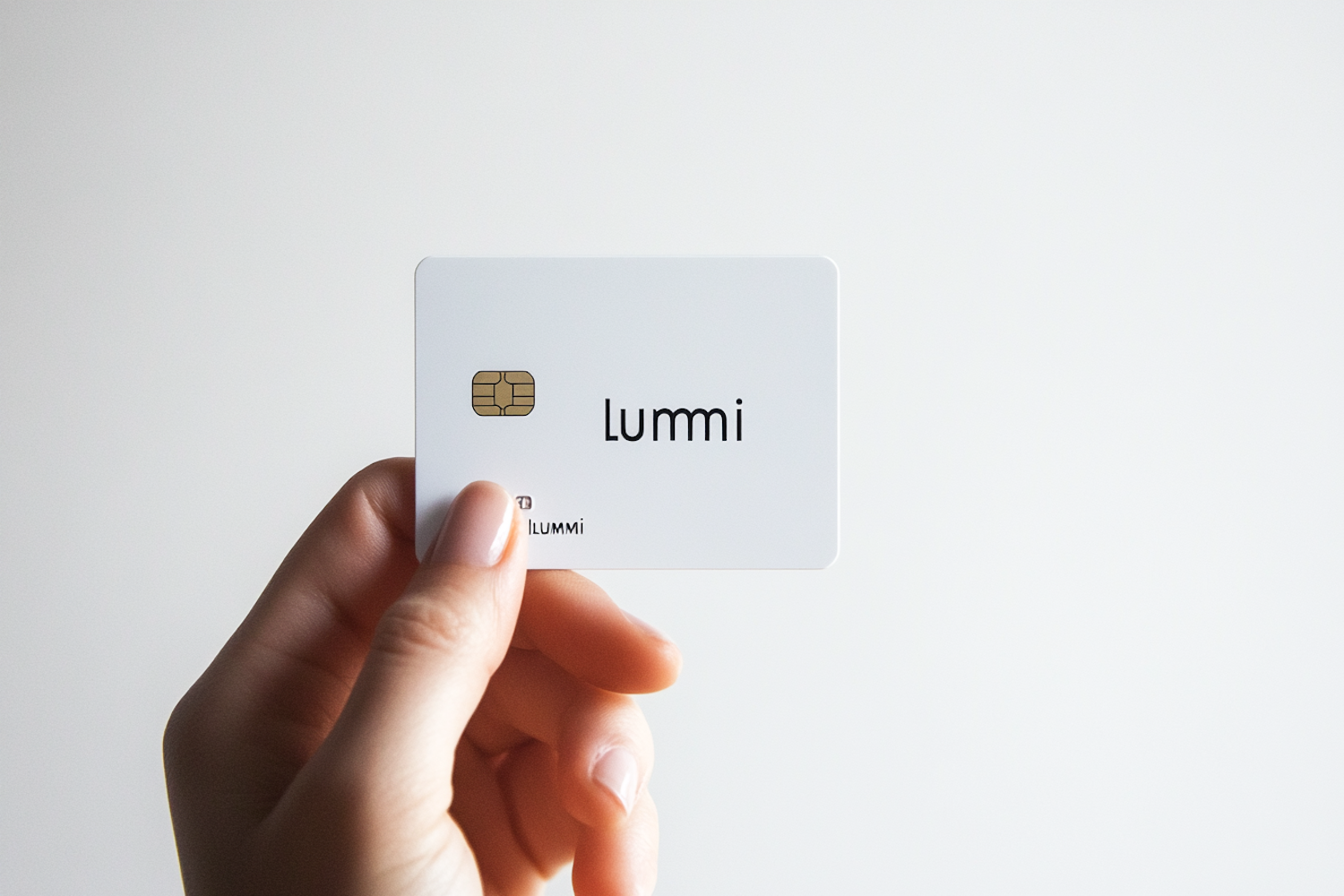 Hand Holding a Minimalist Bank Card