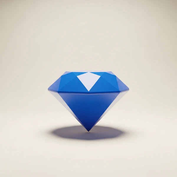 Floating Blue Diamond