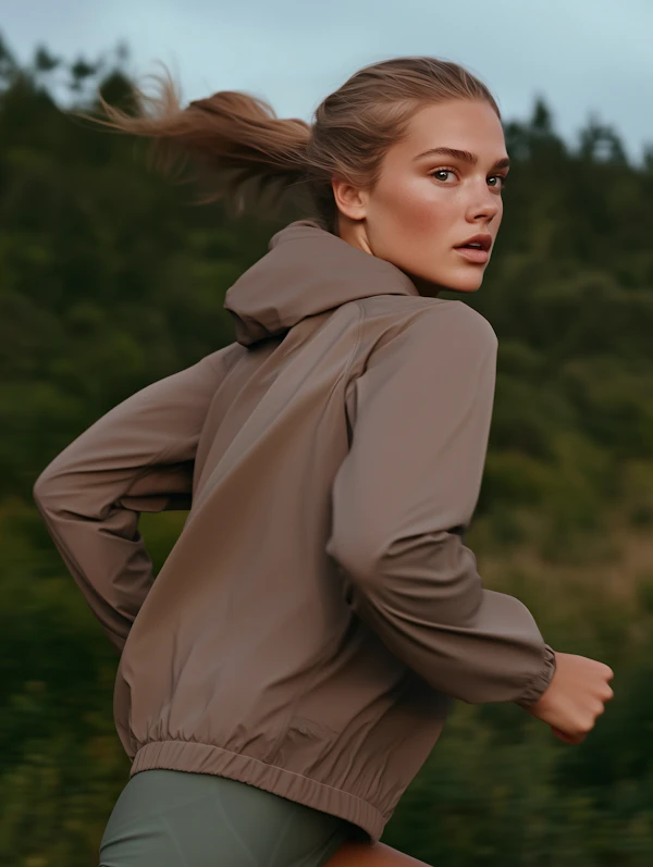Woman Jogging Outdoors