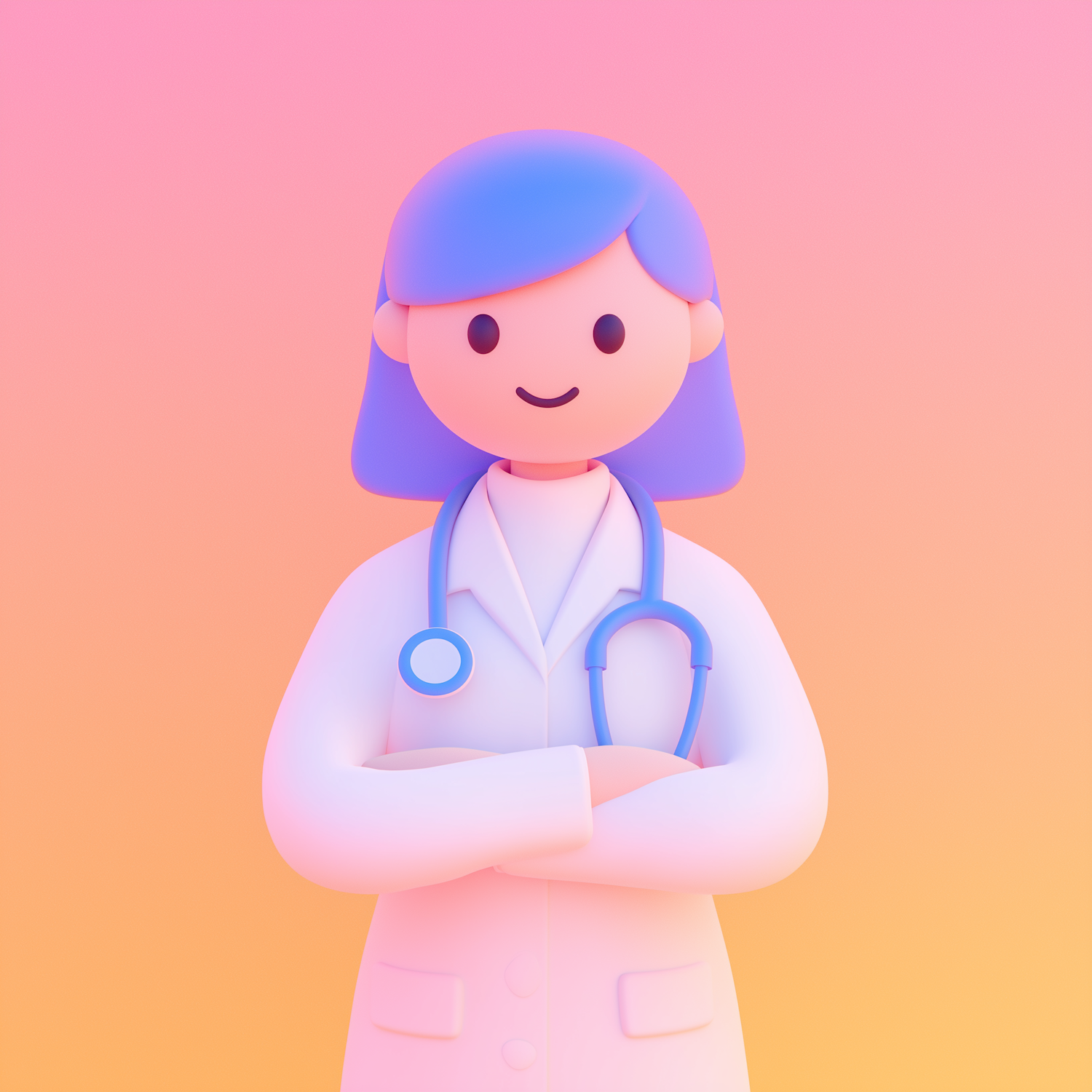 Cartoon Female Doctor Illustration