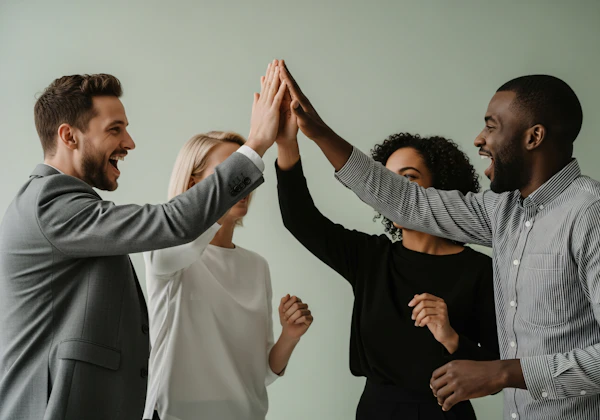 Celebratory High-Five