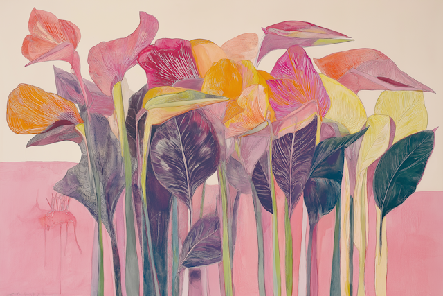 Vibrant Calla Lily Painting