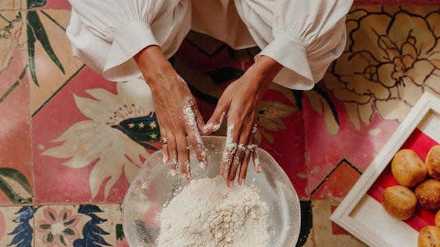 Baking in a Homey Kitchen